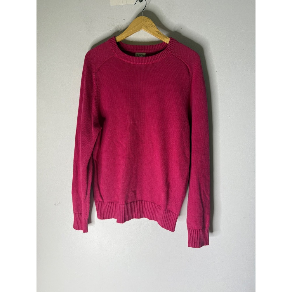 J. Crew Mens Pink Cotton Crewneck Raglan Sleeve Knit Sweater BI841 Size M